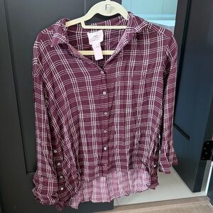 Cinq a sept plaid Elena top XS
